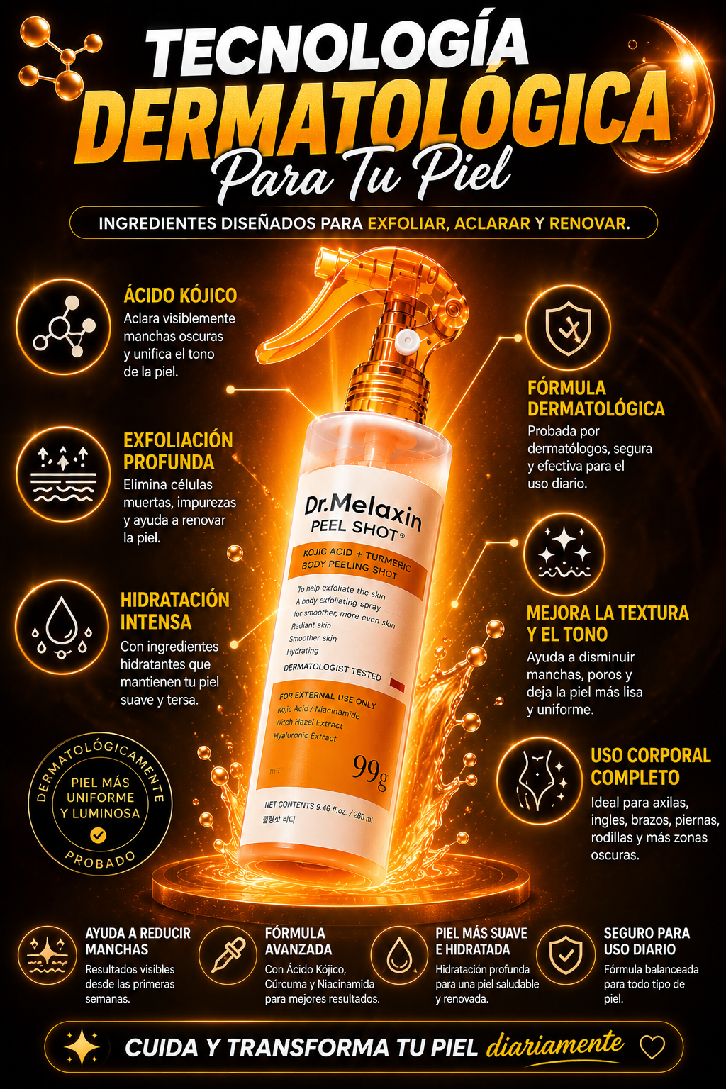 Dr. Melaxin Peel Shot - Exfoliante Corporal