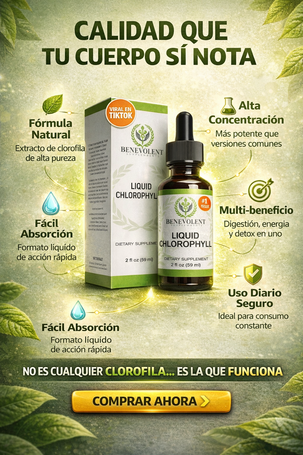 CLOROFILA LIQUIDA - CONCENTRADO PURO